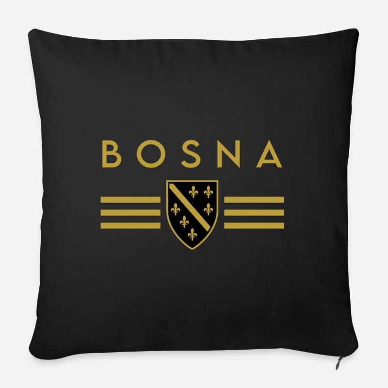 BOSNA - Sofakissen mit Füllung 45 x 45 cm - Schwarz