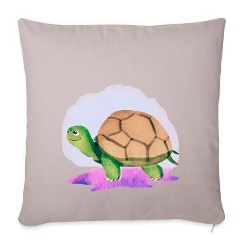 Cassiopeia kennt den Weg - Sofakissen mit Füllung 45 x 45 cm - helles Taupe - Vorne
