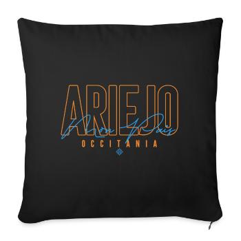 Ariejo mon Pais Occitania (Ariège) - Sofakissen mit Füllung 45 x 45 cm - Schwarz - Vorne