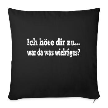 Bürohumor Lustige Sprüche - Sofakissen mit Füllung 45 x 45 cm - Schwarz - Vorne