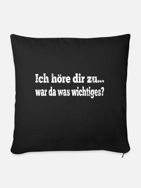 Bürohumor Lustige Sprüche - Sofakissen mit Füllung 45 x 45 cm - Schwarz