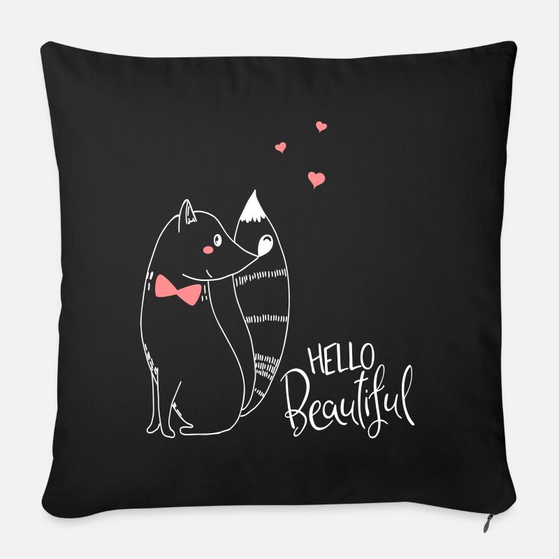 Hello Beautiful - Sofakissen mit Füllung 45 x 45 cm - Schwarz
