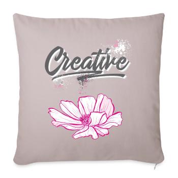 Créatif - Coussin et housse de 45 x 45 cm - taupe clair - Devant