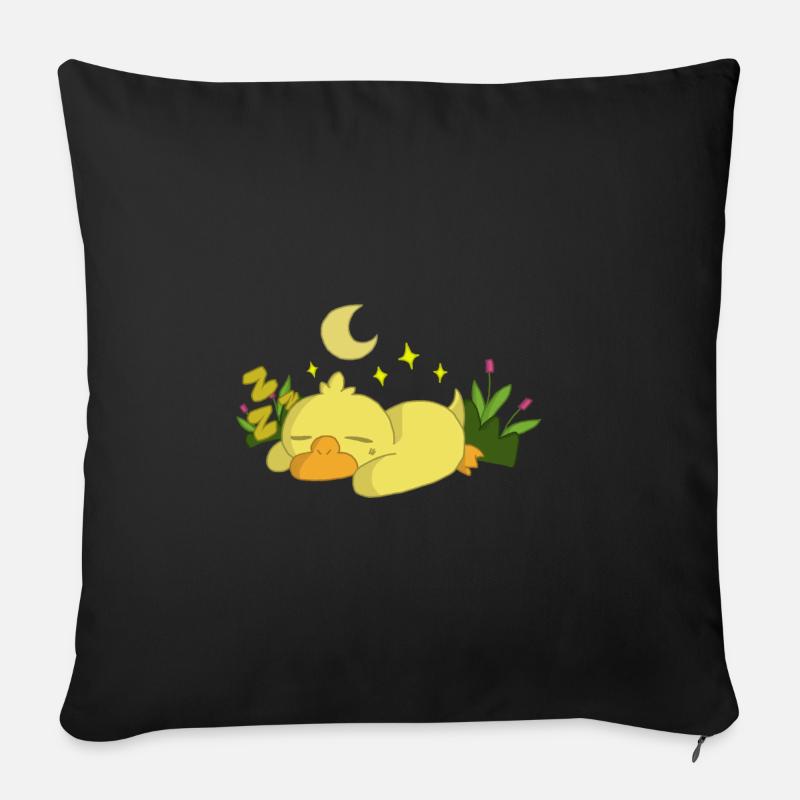 Canard endormi - Coussin et housse de 45 x 45 cm - noir