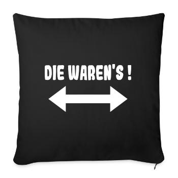 Die Warens Partnerlook Drillinge - Sofakissen mit Füllung 45 x 45 cm - Schwarz - Vorne