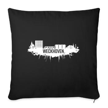 Weckhoven EIJ white - Sofa pillow with filling 45cm x 45cm - black - Front