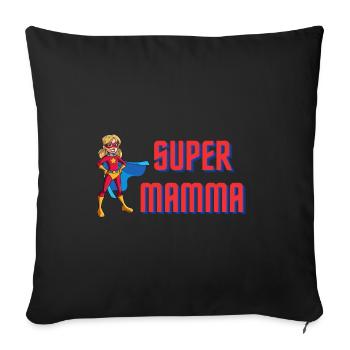 super maman - Coussin et housse de 45 x 45 cm - noir - Devant