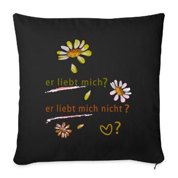 verliebt, Herz - Sofakissen mit Füllung 45 x 45 cm - Schwarz - Vorne