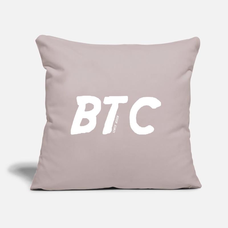 Bitcoin BTC Coussin et housse de 45 x 45 cm