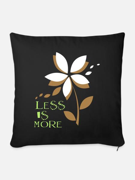 Less is More - Sofakissen mit Füllung 45 x 45 cm - Schwarz