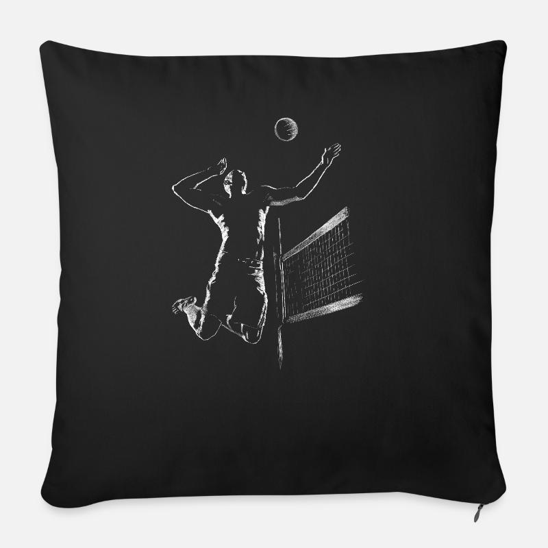 Volleyball - Sofakissen mit Füllung 45 x 45 cm - Schwarz