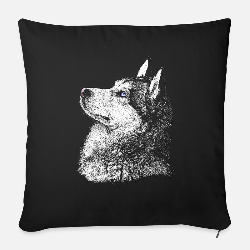 Husky - Sofakissen mit Füllung 45 x 45 cm - Schwarz
