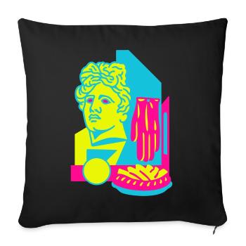 Art Food - Coussin et housse de 45 x 45 cm - noir - Devant