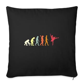 Ballett Evolution - Sofakissen mit Füllung 45 x 45 cm - Schwarz - Vorne