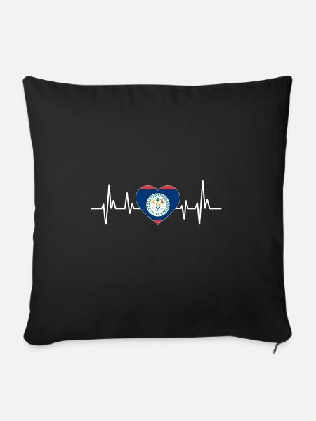 Belize Flagge Belizer - Sofakissen mit Füllung 45 x 45 cm - Schwarz