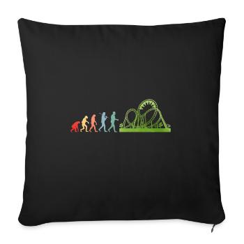 Montagnes russes - Coussin et housse de 45 x 45 cm - noir - Devant