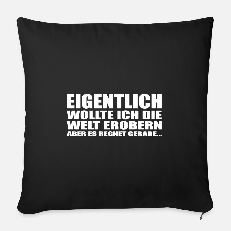 Spruch - Sofakissen mit Füllung 45 x 45 cm - Schwarz