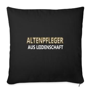 Altenpfleger - Sofakissen mit Füllung 45 x 45 cm - Schwarz - Vorne