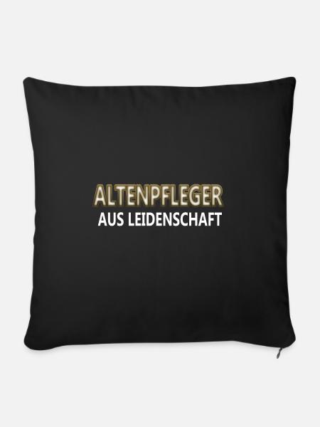 Altenpfleger - Sofakissen mit Füllung 45 x 45 cm - Schwarz