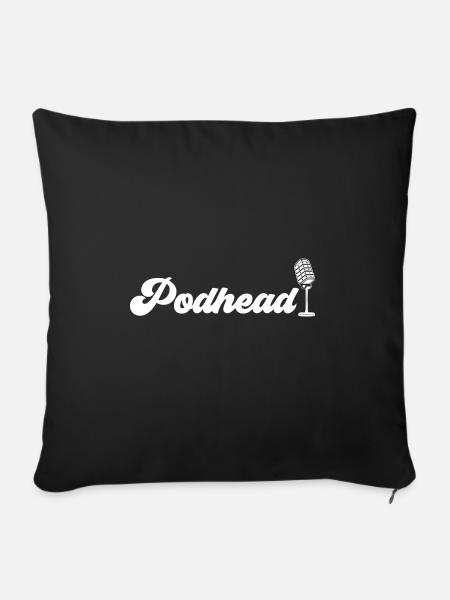 Podcaster Podcast - Sofakissen mit Füllung 45 x 45 cm - Schwarz