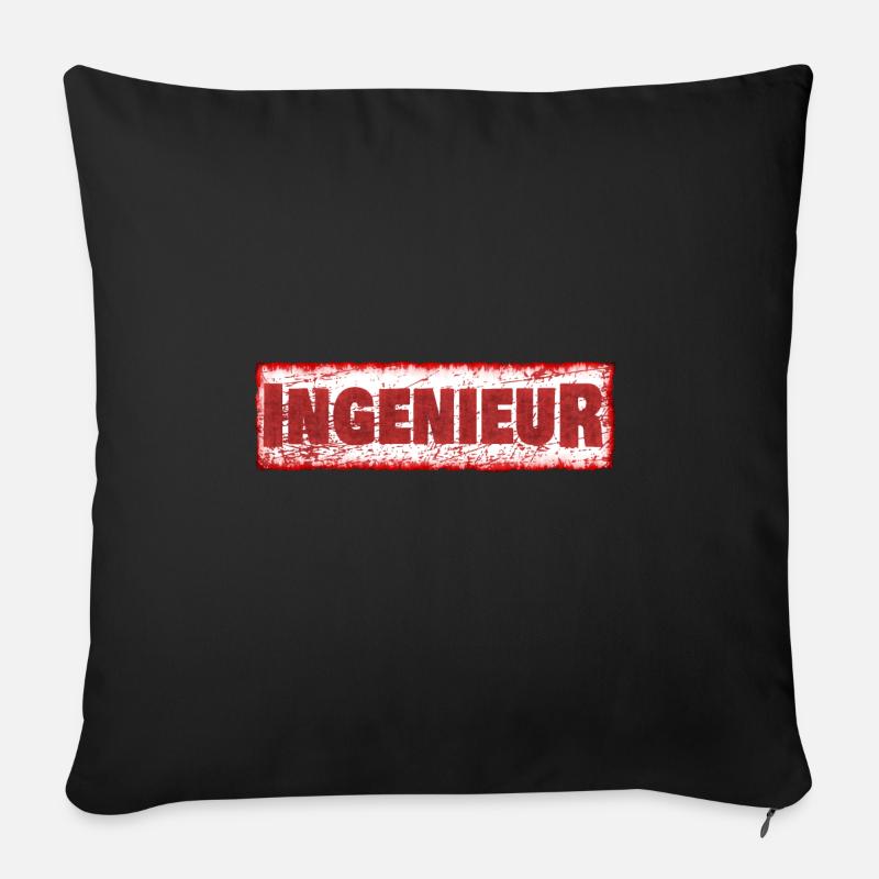 Ingenieur - Sofakissen mit Füllung 45 x 45 cm - Schwarz