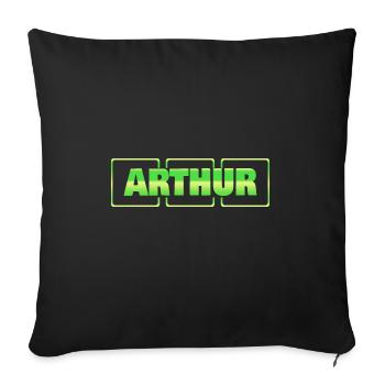 Geschenkidee Arthur - Sofakissen mit Füllung 45 x 45 cm - Schwarz - Vorne