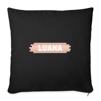 Luana - Sofa pillow with filling 45cm x 45cm - black - Front