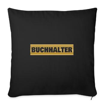 Accountant - Sofa pillow with filling 45cm x 45cm - black - Front