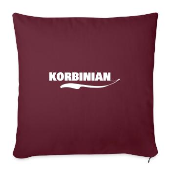 First name korbinian - Sofa pillow with filling 45cm x 45cm - burgundy - Front