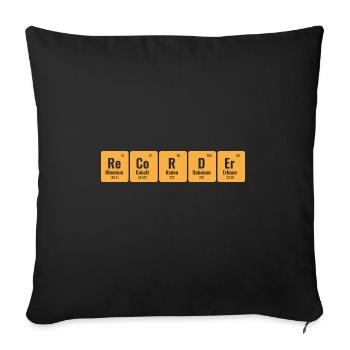 Enregistreur Tableau périodique des éléments Instrument Mus - Coussin et housse de 45 x 45 cm - noir - Devant