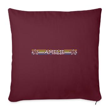 Amélie - Coussin et housse de 45 x 45 cm - bordeaux - Devant