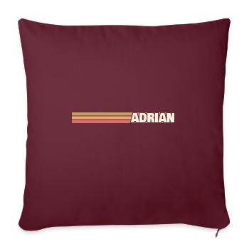 First name for Adrian Style Retro - Sofa pillow with filling 45cm x 45cm - burgundy - Front