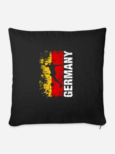 Deutschland Fussball Nationalmannschaft - Geschenk - Sofakissen mit Füllung 45 x 45 cm - Schwarz