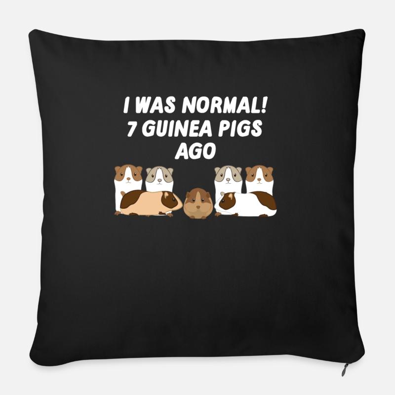 Cochon d'Inde - Cochon d'Inde - Drôle - Coussin et housse de 45 x 45 cm - noir