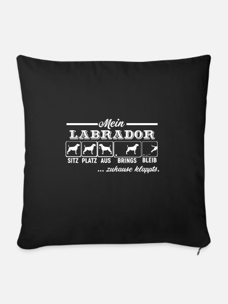 Labrador Retriever - Sofakissen mit Füllung 45 x 45 cm - Schwarz