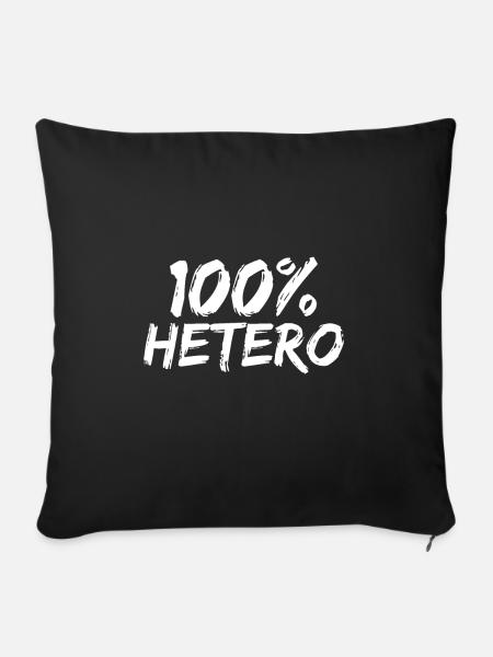 Hetero schönes cooles Geschenk - Sofakissen mit Füllung 45 x 45 cm - Schwarz