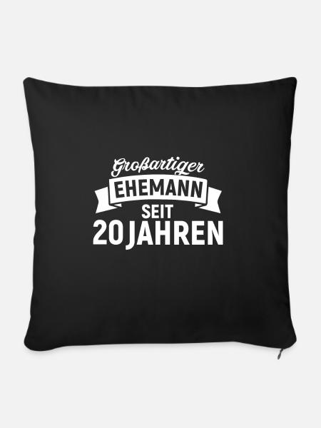 Ehemann - Sofakissen mit Füllung 45 x 45 cm - Schwarz