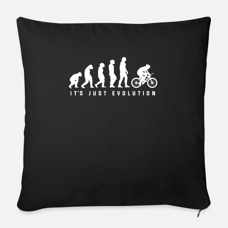 Evolution du vélo - Coussin et housse de 45 x 45 cm - noir