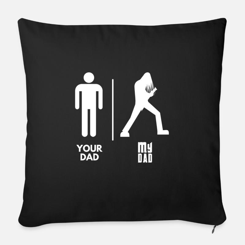 Rock Papa - Sofakissen mit Füllung 45 x 45 cm - Schwarz
