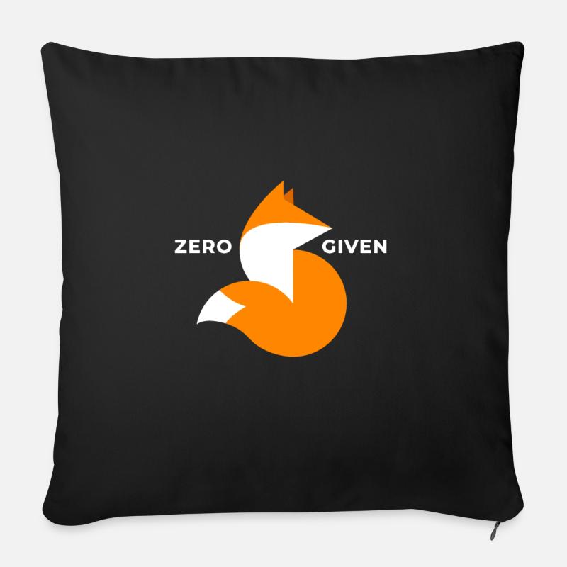 Wordplay - Zero Fox Given - Gift - Sofa pillow with filling 45cm x 45cm - black