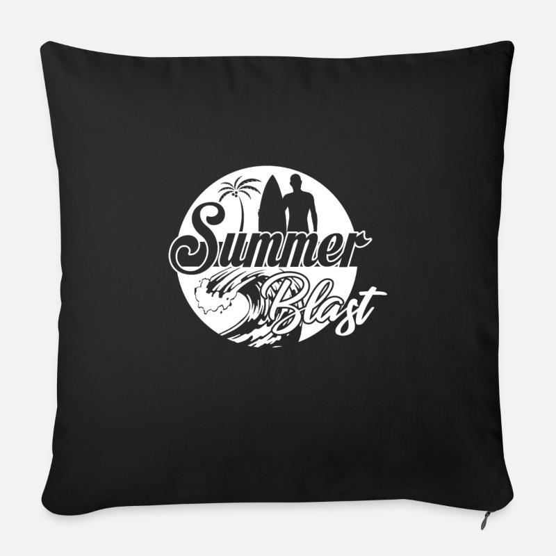 Paradis d'été doux cadeau cool - Coussin et housse de 45 x 45 cm - noir