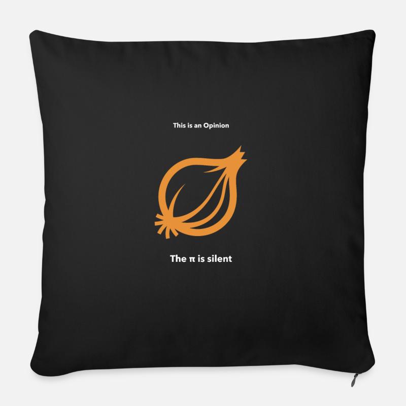 Onion opinion pun Phi Pi - Sofa pillow with filling 45cm x 45cm - black