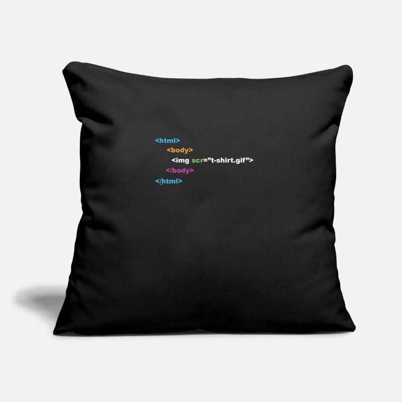 HTML-Programmierer Computer-Nerd Sofakissen mit Füllung 45 x 45 cm