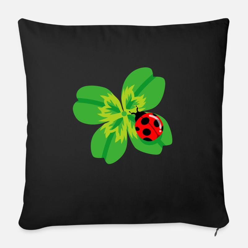 Marienkäfer - Sofakissen mit Füllung 45 x 45 cm - Schwarz