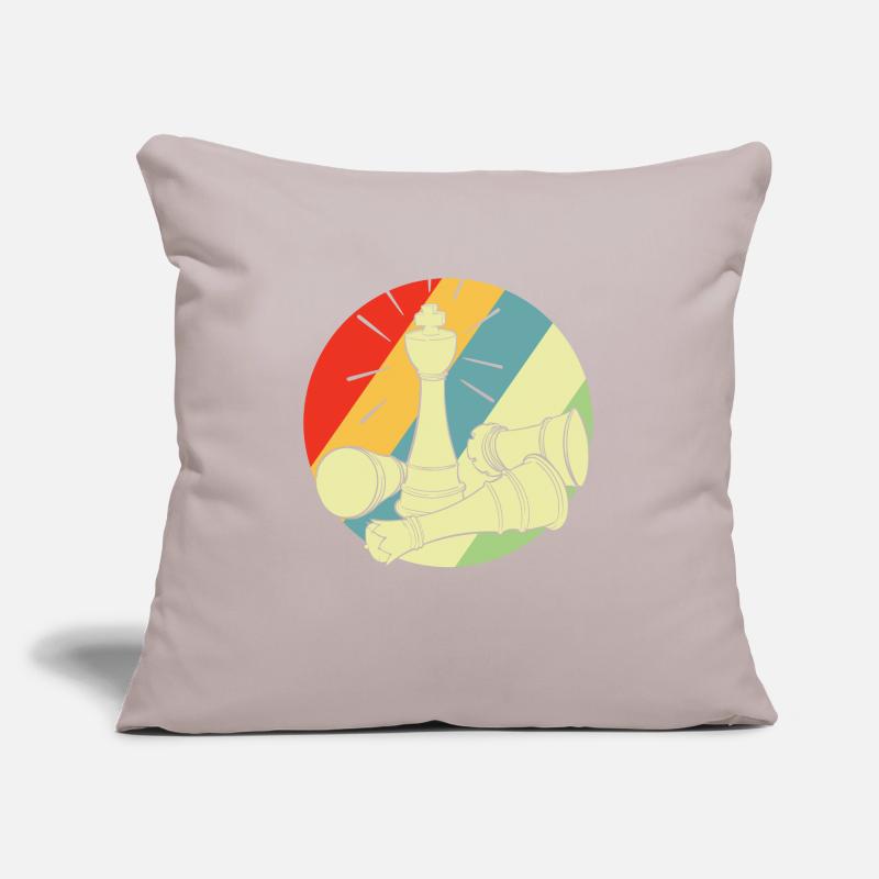 Chess retro chessboard chess game gift idea Sofa pillow with filling 45cm x 45cm