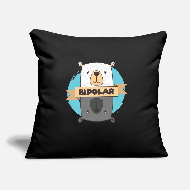 Bipolar T-Shirt - Eisbär Bipolar Geschenkidee Sofakissen mit Füllung 45 x 45 cm