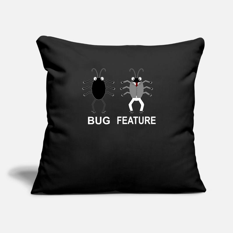 Fonctionnalité de bogue - Programmeur informaticien Coussin et housse de 45 x 45 cm