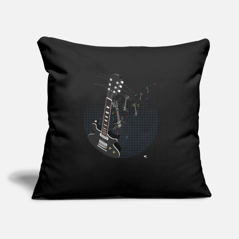 Guitar with music notes and dots pattern Sofa pillow with filling 45cm x 45cm