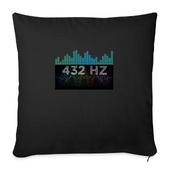 Solfeggio 432 HZ Sound Frequency Spiritual - Sofakissen mit Füllung 45 x 45 cm - Schwarz - Vorne