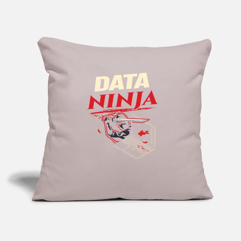 Data Ninja computer programming coder Sofa pillow with filling 45cm x 45cm